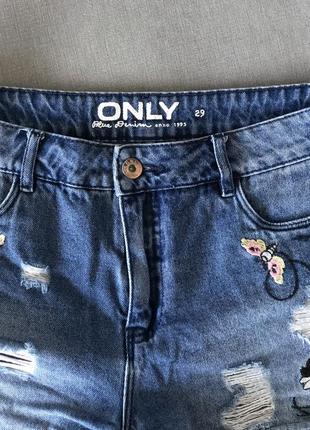 Джинсові шорти only джинсовые шорты женские2 фото