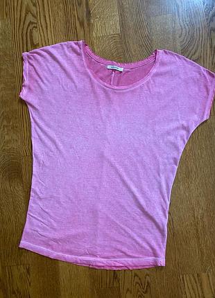 Рожева футболка з 100% органічної бавовни з ефектом старовини