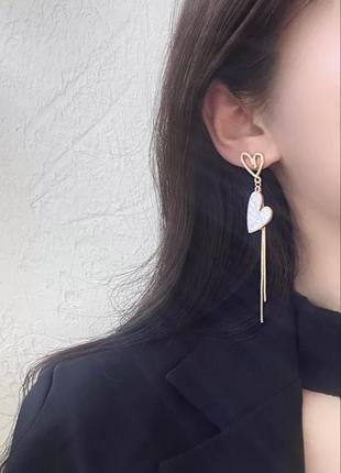 Серьги асимметрия сердечки, смотрите больше бижутерии в моих объявлениях