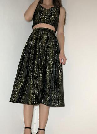 Шикарний вечірній костюм з спідницею✨4 фото