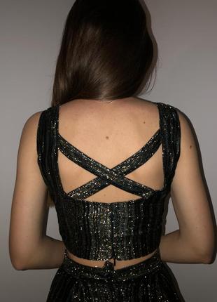 Шикарний вечірній костюм з спідницею✨3 фото