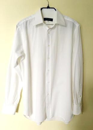 Белоснежная  рубашка  в мужском стиле2 фото