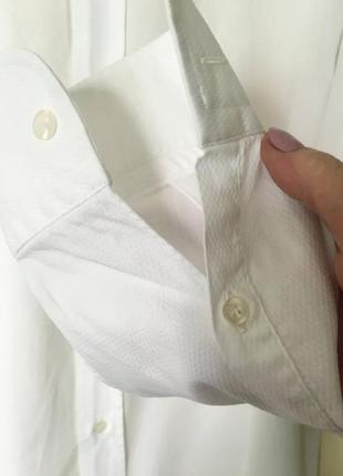 Белоснежная  рубашка  в мужском стиле4 фото