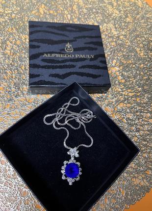 Кулон с цепью и ярким камнем