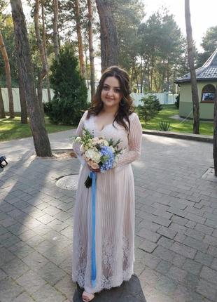 Ніжна вечірня випускна весільна сукня від дизайнера oksana chorna