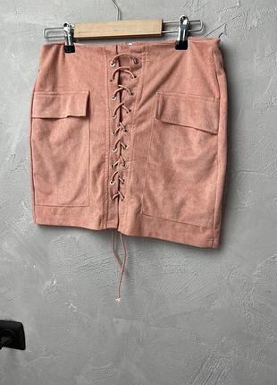 Нова спідниця міні велюрова6 фото