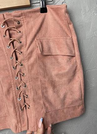 Нова спідниця міні велюрова2 фото