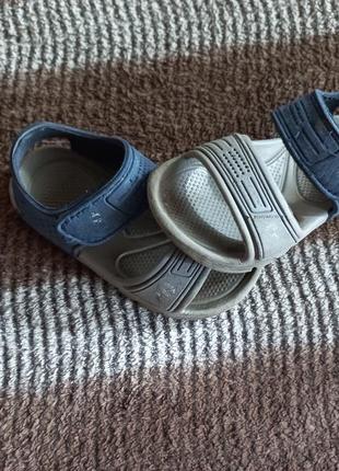 С іро-сині босоніжки/сандалі 16 см устілка з піни2 фото
