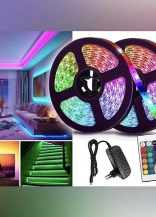 Світлодіодна стрічка led rgb кольорова стрічка світильник нічник5 фото