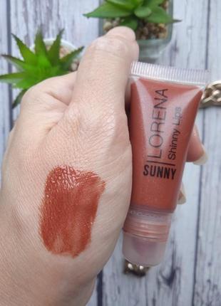 Зволожуючий блиск для губ lorena shinny lips sunny тон 08.