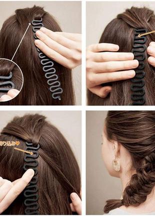 Устройство для плетения косы fashion magic hair clip bride stylist queue twist plait hair