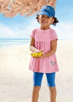 Літній костюм lupilu на дівчинку комплект туника лосини1 фото
