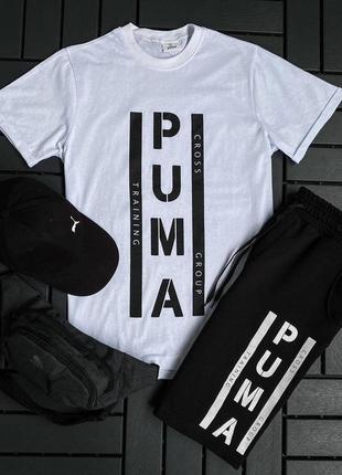 Літній комплект puma, футболка, шорти, кепка, бананка6 фото