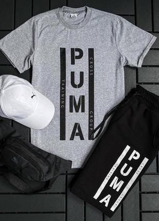 Літній комплект puma, футболка, шорти, кепка, бананка5 фото