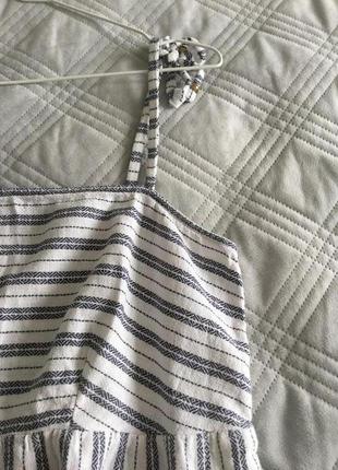 Стильный топ блуза в полоску свободного кроя на завязках5 фото