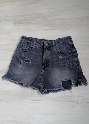 Трендові короткі шорти джинсові сірі river island