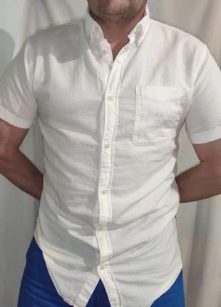 Нарядная фирменная стильная нарядная рубашка сорочка шведка jack & jones.л.4 фото