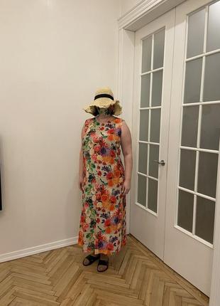 Жіноче довге плаття штапельне