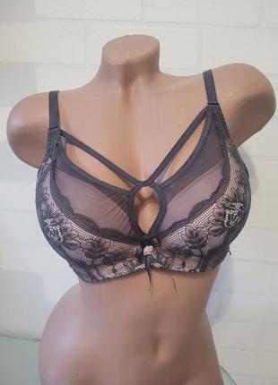 Бюстгальтер ліфчик сірий рожевий