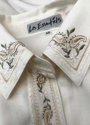 Les essentieis, блуза вінтаж сорочка віскоза8 фото