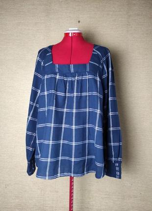 Блузка сорочка туніка в клітинку вільного крою