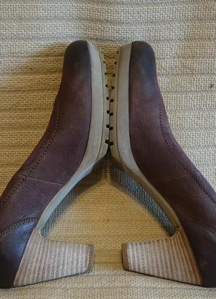 Комфортні шкіряні туфлі - човники кольору шоколаду högl австрія 36 р.6 фото
