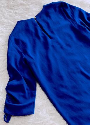 Трендовое платье синего цвета с завязками на рукавах h&m9 фото