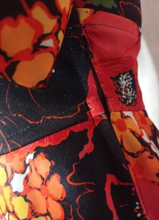 Вінтажне ретро сукню в квітковий принт вінтаж оукава ліхтарики корсет6 фото
