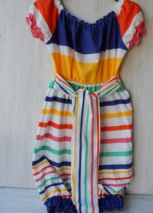 Літня бабовняна смугаста сукня guarapo італія2 фото