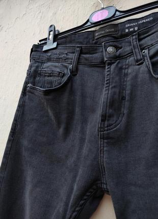 Bershka skinny tapered 38 джинсы мужские с дырками1 фото