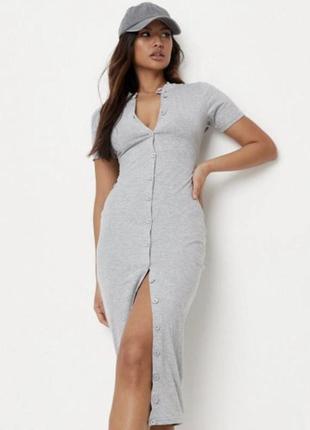 Missguided платье по фигуре на пуговицах