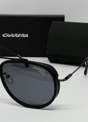 Carrera очки капли мужские солнцезащитные чёрные в чёрном металле1 фото