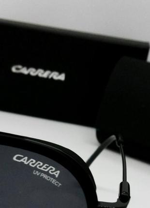 Carrera очки капли мужские солнцезащитные чёрные в чёрном металле9 фото