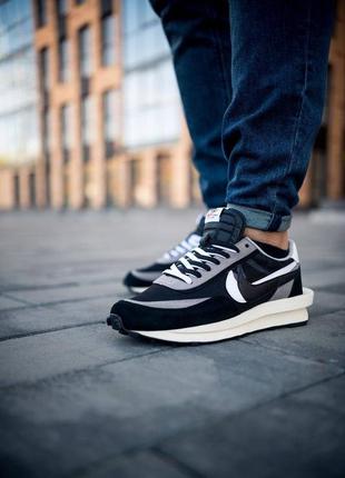 Nike ld waffle sacai black мужские кроссовки найк6 фото