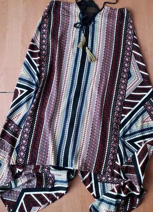 Літній віскозне сукню в східному стилі, легкий сарафан, 10 розмір.4 фото