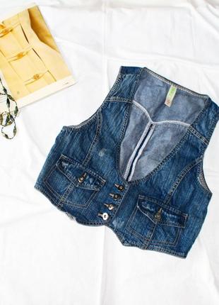 Джинсова жилетка denim co жилет