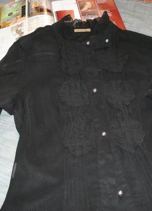 Шикарная дорогая шифоновая блуза, блузка, рубашка dolcedonna р.8, 104 фото