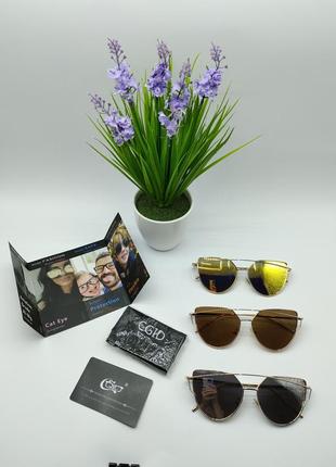 Жіночі поляризовані сонцезахисні окуляри «котяче око»  cgid *00172 фото