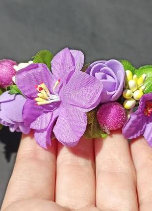 Обруч з квітами с цветами5 фото