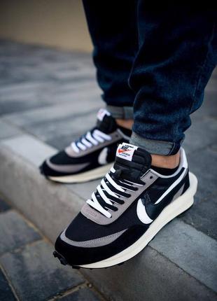 Nike ld waffle sacai black мудские кроссовки найк2 фото