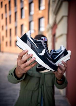 Nike ld waffle sacai black мудские кроссовки найк3 фото