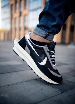 Nike ld waffle sacai black мудские кроссовки найк7 фото