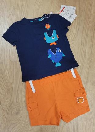 Костюм шорти футболка ovs 68 см 6-9 міс