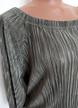 Блуза, блузка жатка зі спущеними плечима, kiabi, розмір xl3 фото