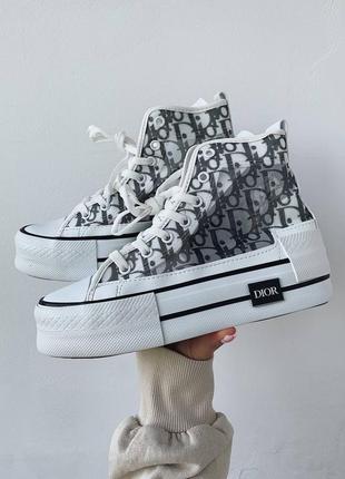 Christian dior logo grey женские кеды кристион диор