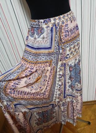 Длинная летняя юбка вискоза rinascimento италия6 фото