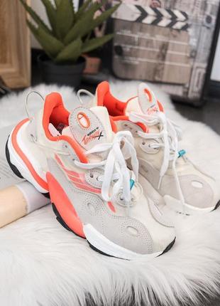 Мужские кроссовки adidas originals torsion x white grey orange адидас