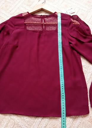 Святкова блуза, блузка з сіточкою та воланами, kiabi, розмір s, xl8 фото