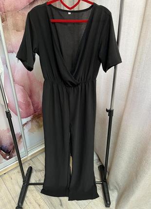 Комбенизон жіночий, легкий, чорний, річний комнезам