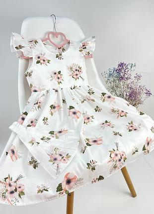 Літня сукня з бавовни квітковий принт